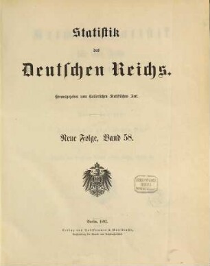 Kriminalstatistik : für das Jahr .... 58 = 1890 (1892)
