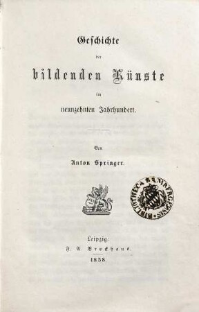 Geschichte der bildenden Künste im neunzehnten Jahrhundert