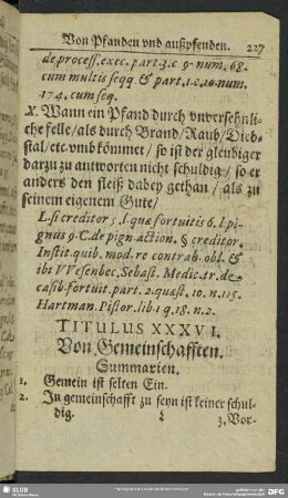 Titulus XXXVI. Von Gemeinschafften