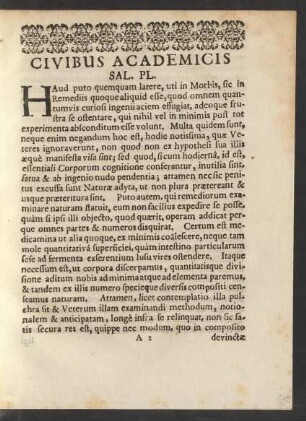 Civibus Academicis Sal. Pl.