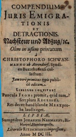 Compendium iuris emigrationis