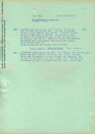 Drehbuch (6. Fassung vom 05.09.1964, Auszug)