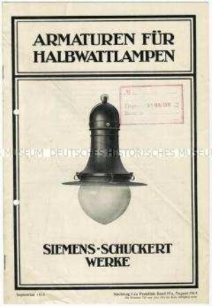 Nachtrag zur Preisliste über Armaturen für Halbwattlampen