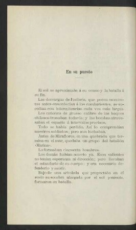 En su puesto