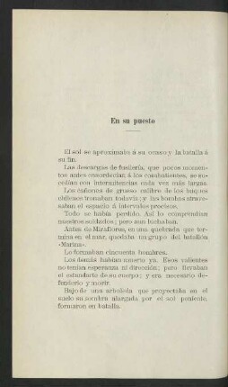 En su puesto