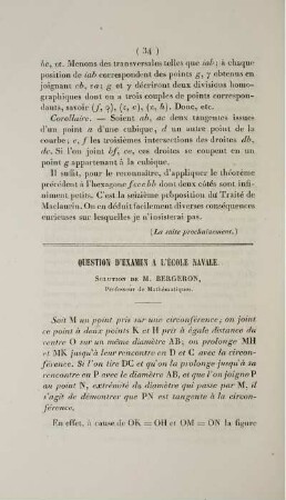 Questions d'examen a l'école navale.
