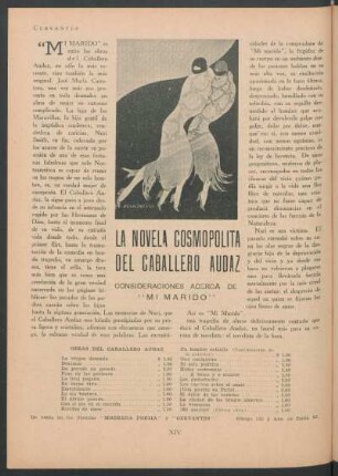 La novela cosmopolita del Caballero Audaz - Consideraciones acerca de "Mi marido"