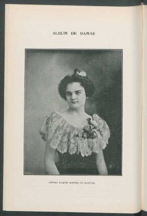 Álbum de Damas : Señora Raquel Romero de Ramírez. [Retrato]