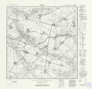 1943 Glewitz, Meßtischblatt (4 cm - Karte)