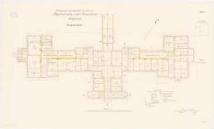 Psychiatrische- und Nervenklinik der Charité, Berlin: Lehrgebäude: Grundriss Erdgeschoss 1:100