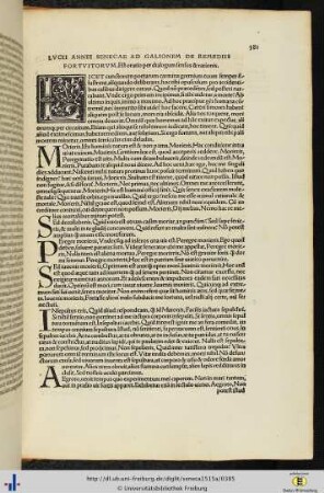 De remediis fortuitorum ad Gallionem.