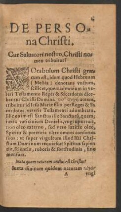 De Persona Christi.