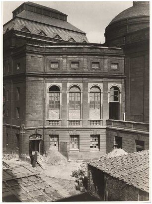 Opernhaus, Chemnitz Wiederaufbau: Seitenansicht