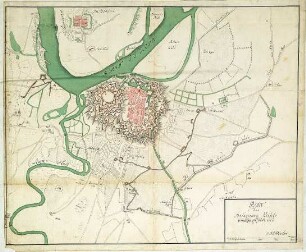 WHK 25 Deutscher Siebenjähriger Krieg 1756-1763: Plan der Belagerung von Wesel, 10. bis 18. Oktober 1760