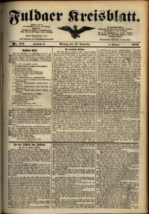 Ausgabe vom Montag, den 29. November 1909.