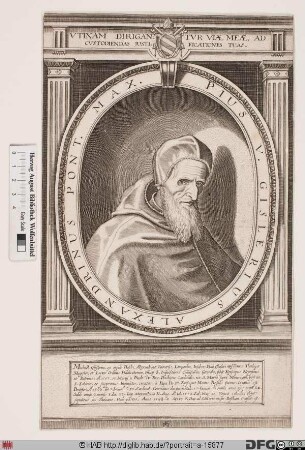 Bildnis Papst Pius V. (Antonio Michele Ghislieri) (reg. 7. 1. 1566 - 1. 5. 1572)