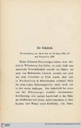 Die Schulzeit