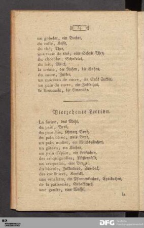 Vierzehente Lection.