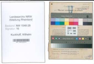 Entnazifizierung Wilhelm Kuckhoff , geb. 23.12.1891 (Postbeamter)