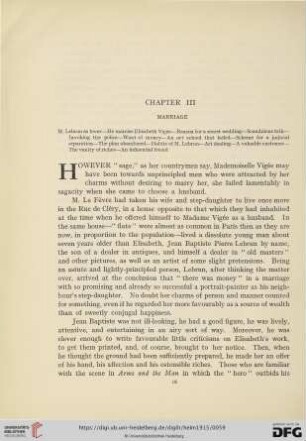 Chapter III: Marriage