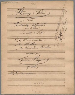 Fantasies, pf, C-Dur, op. 106/1 - BSB Mus.Schott.Ha 11291-2