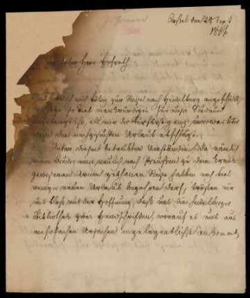 Brief von Jacob Grimm an Friedrich Creuzer