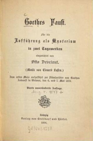 Goethes Faust