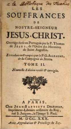 Les Souffrances De Nostre-Seigneur Jesus-Christ, 2