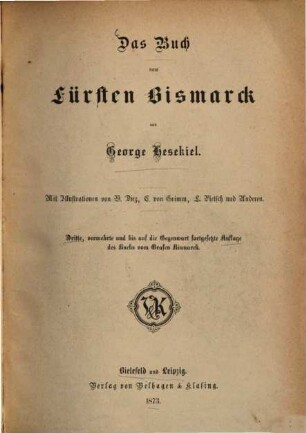 Das Buch vom Fürsten Bismarck