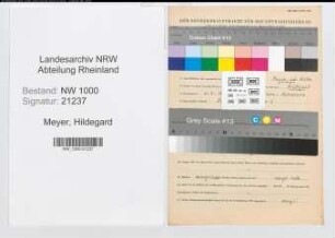 Entnazifizierung Hildegard Meyer, geb. 06.02.1915 (Kontoristin)