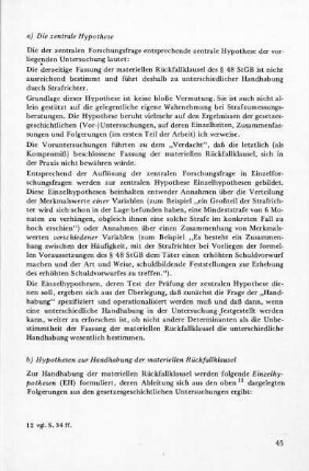 b) Hypothesen zur Handhabung der materiellen Rückfallklausel: EH 1 bis EH 6