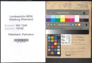 Entnazifizierung Palmatius Ritterbach , geb. 05.03.1911 (Schachtmeister)