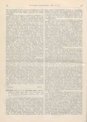 447-449 [Rezension] Martensen, H., Aus meinem Leben. Mittheilungen I. Abth. 1808-1837