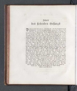 Inhalt des siebenden Gesangs