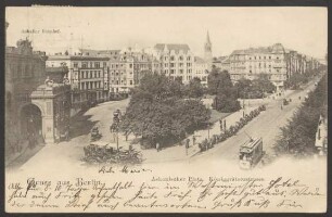 Ansichtskarte Anhalter Bahnhof, Askanischer Platz, Königgrätzer Straße