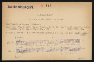 Missa (solemnis) in A-Dur