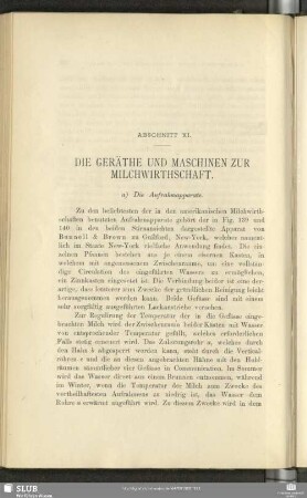 Abschnitt XI. Die Geräthe Und Maschinen Zur Milchwirthschaft