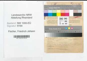 Entnazifizierung Friedrich Johann Fischer, geb. 19.05.1889 (Lehrer)