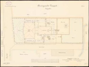 Amtsgericht und Gefängnis, Zoppot: Lageplan 1:200