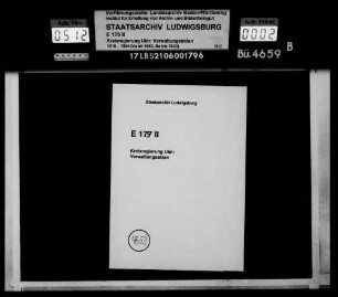 Beilagen (Nr. 1-315) zur Kanzleikassenrechnung 1920