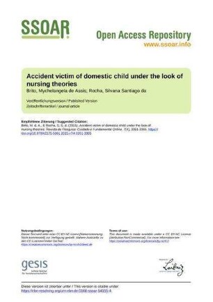 Accident victim of domestic child under the look of nursing theories