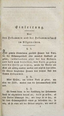 Lehre der Hebammenkunst : aufgestellt, mit Rücks. auf Aerzte, wie Nichtärzte, welche d. Ausübung beurteilen möchten