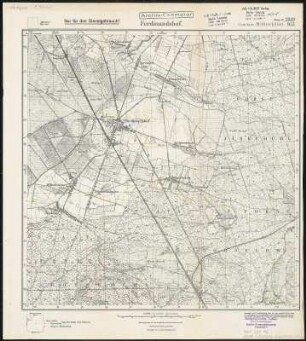 Meßtischblatt 957, neue Nr. 2349: Ferdinandshof, 1936 : Ferdinandshof. - Hrsg. 1888, bericht. 1911, einz. Nachtr. 1932. - 1:25000. - [Berlin]: Reichsamt für Landesaufnahme, 1936. - 1 Kt.