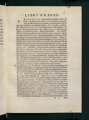 Libri Graeci.