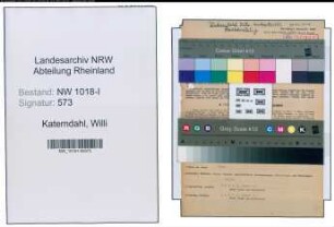 Entnazifizierung Willi Katerndahl , geb. 19.04.1913 (Amtssekretaer)
