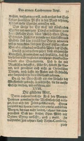 XVIII. Die güldene Ader