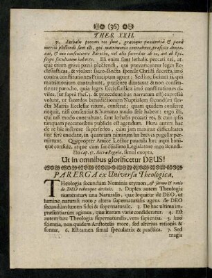36-40, Parerga ex Universa Theologica.