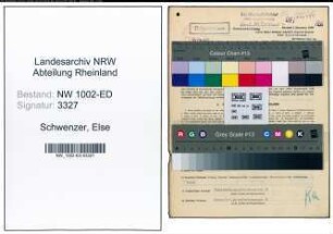 Entnazifizierung Else Schwenzer, geb. 10.04.1917 (Lehrerin)