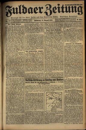 Ausgabe vom Mittwoch, den 21. August 1929.