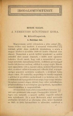 A Magyar nemzeti irodalom történeti ismertetése, 2